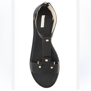 Louise et Cie Lo Citrona Black Leather Sandals | Size 8